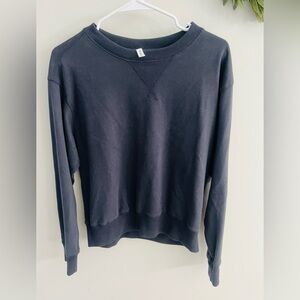 Wishlist, small medium crewneck sweatshirt, bluish gray